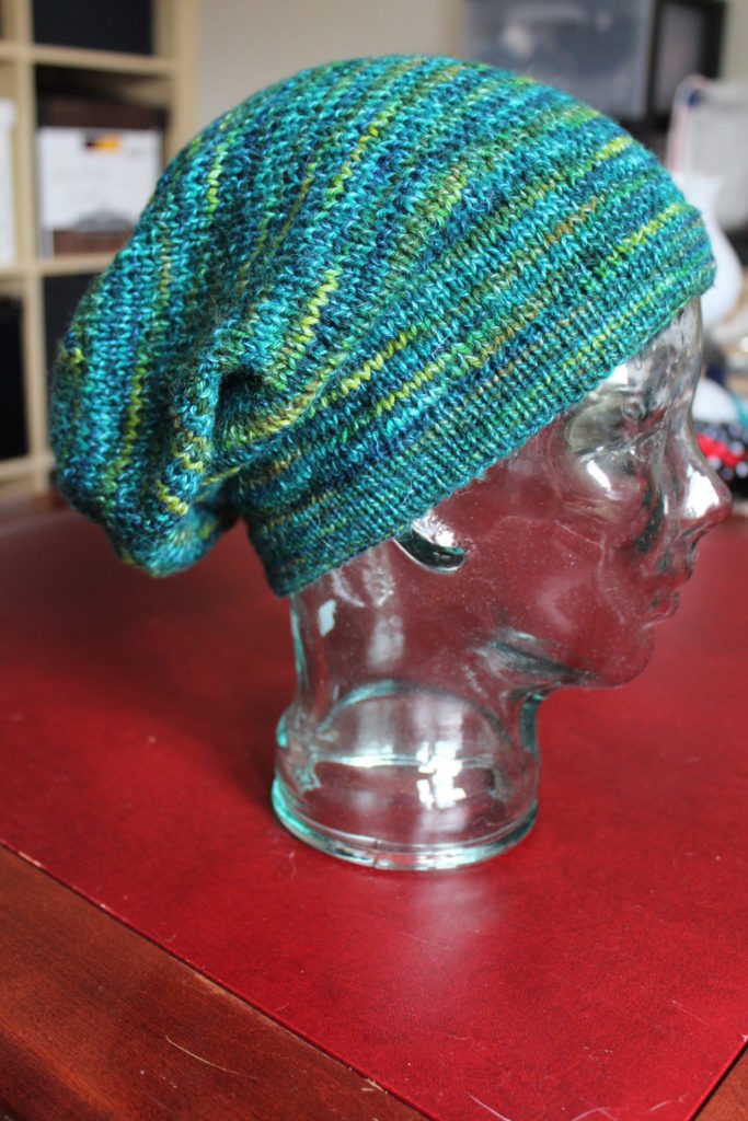 Mountain Colors Twizzle, slouchy hat, own pattern.