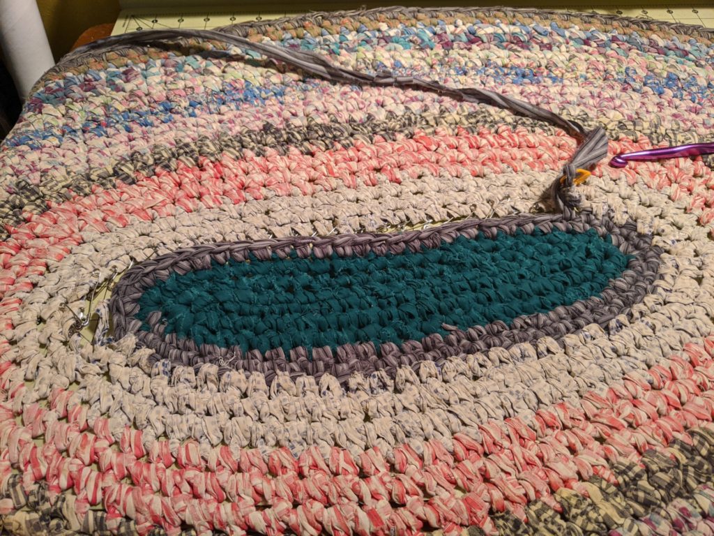crochet rag rug nearly restored
